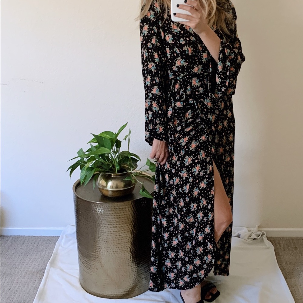 Tree Of Life boho wrap dress with bell sleeves.